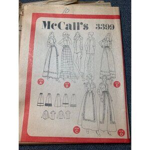 Vintage McCalls 3399 Skirt Shirt Sewing Pattern Size 10 1970s uncut